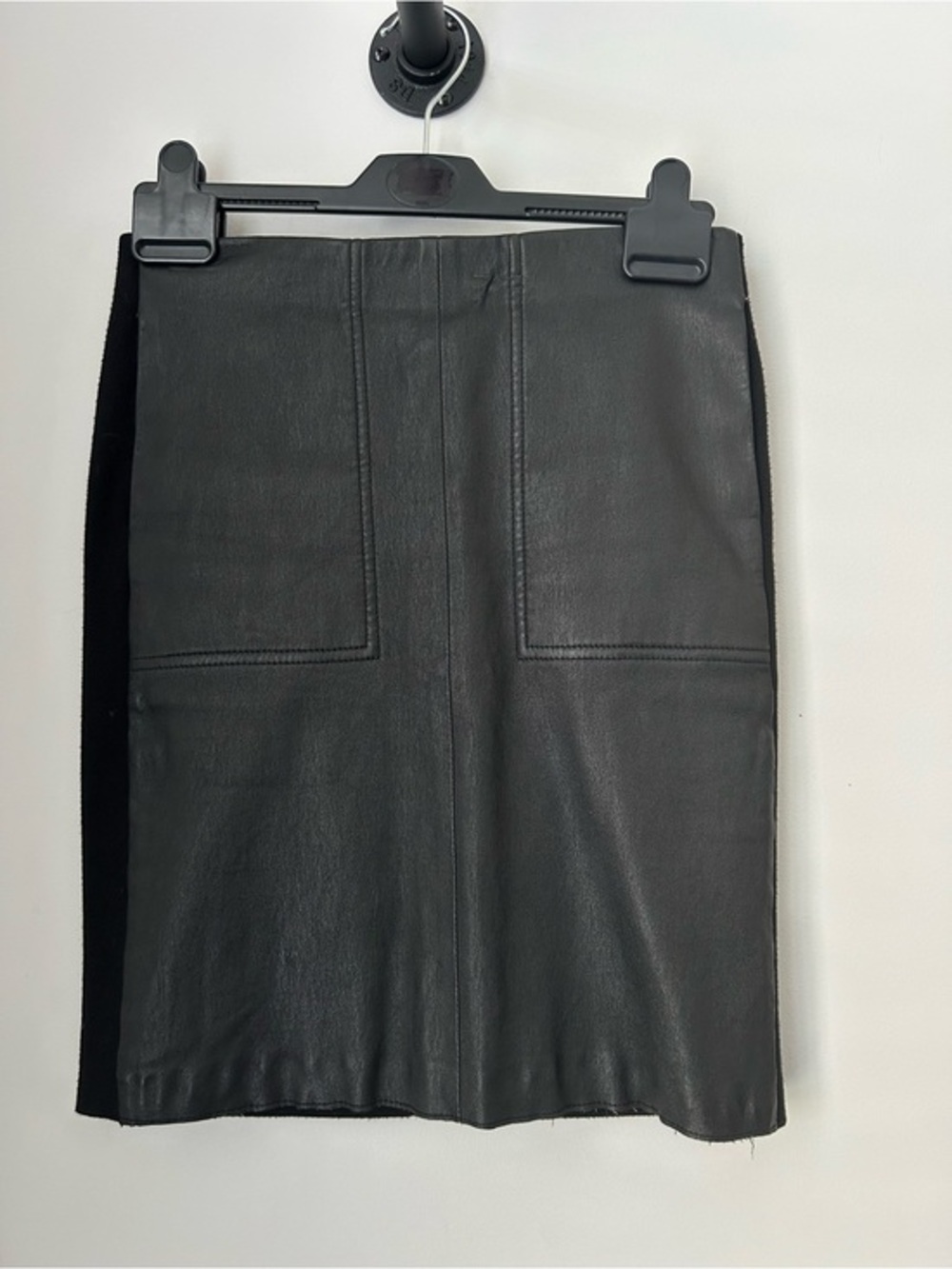 Vince Leather Panel Pencil Skirt